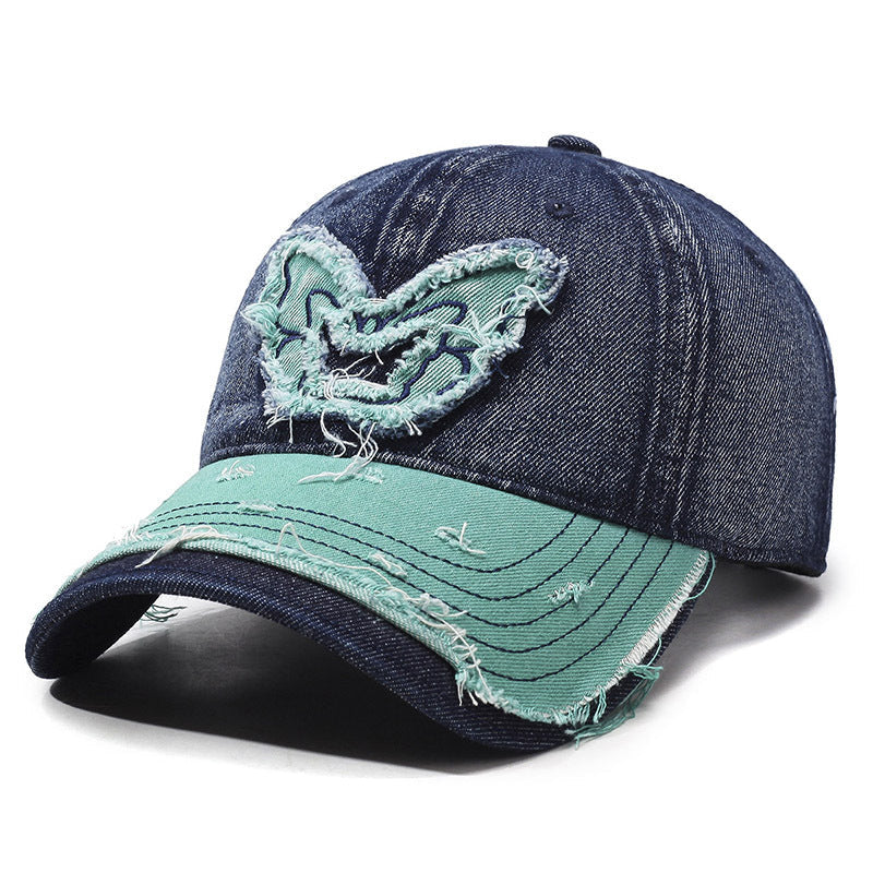 Retro Wings Denim Baseball Cap