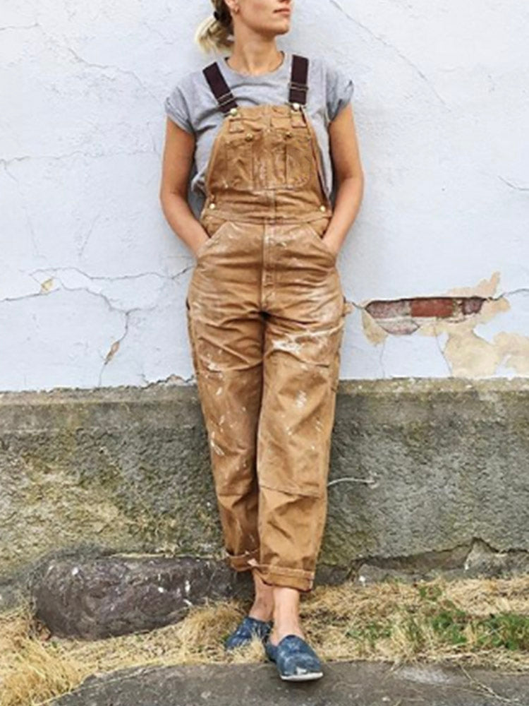 ALORA – STYLISH CANVAS JUMPSUIT