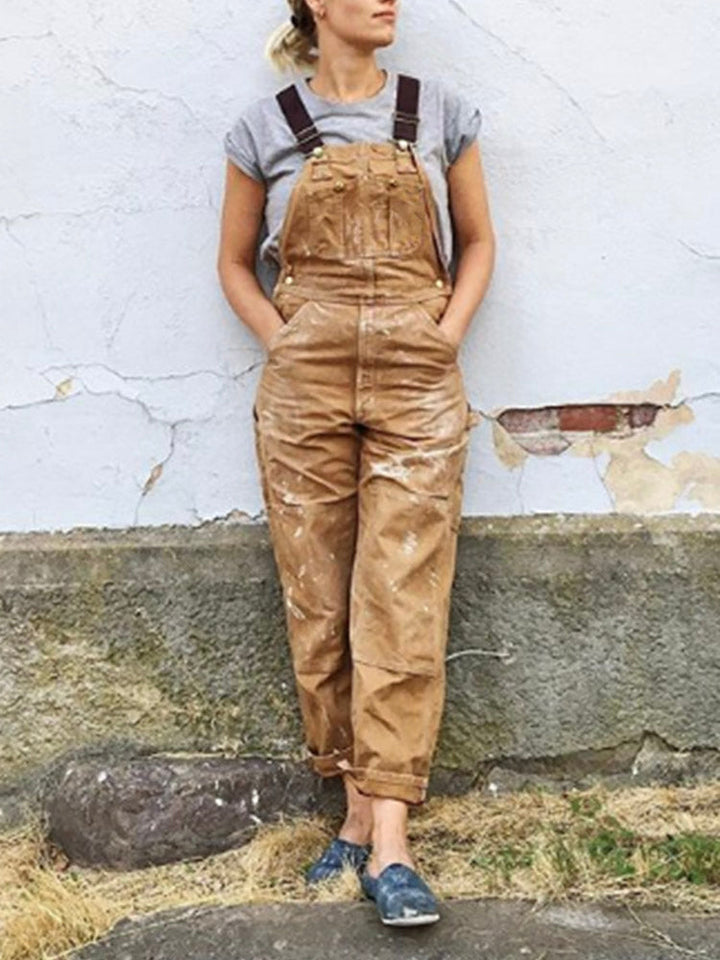 ALORA – STYLISH CANVAS JUMPSUIT