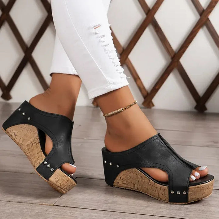 Zaria | Minimalist Open-Toe Arch-Stabilizing Walking Wedge Sandals