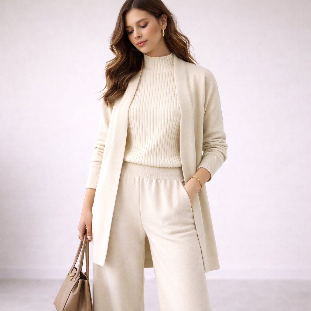 Cordelia | Elegant Three-Piece Knit Lounge Set