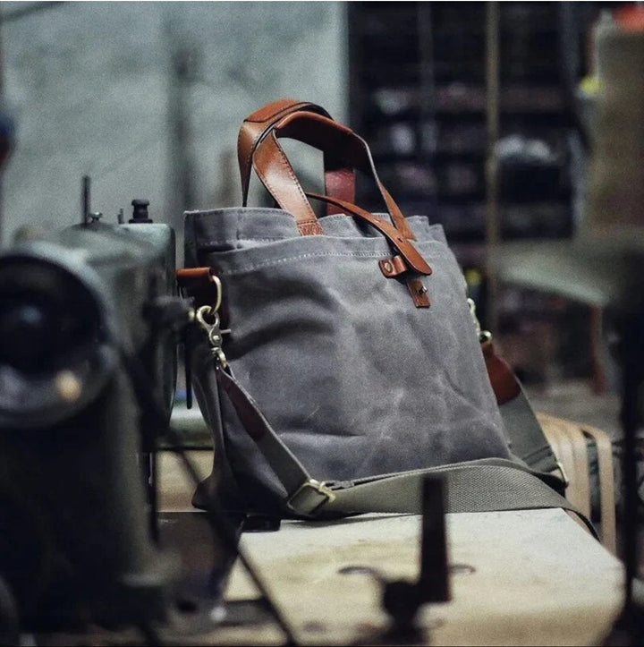 Liam | Rugged Waxed Canvas Tote Bag