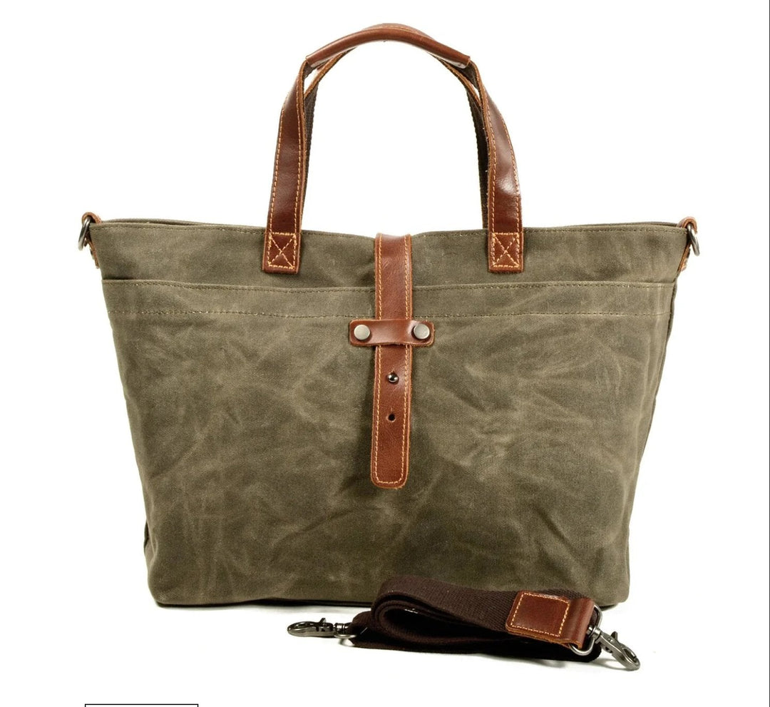 Liam | Rugged Waxed Canvas Tote Bag