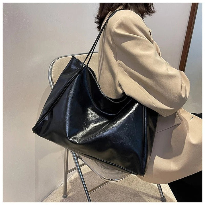 Serena | Retro Large-Capacity PU Leather Tote Bag
