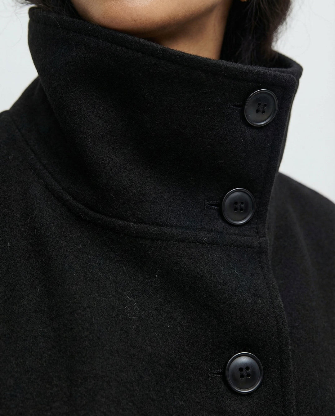 Mazie | Elegant High-Collar Belted Wrap Jacket