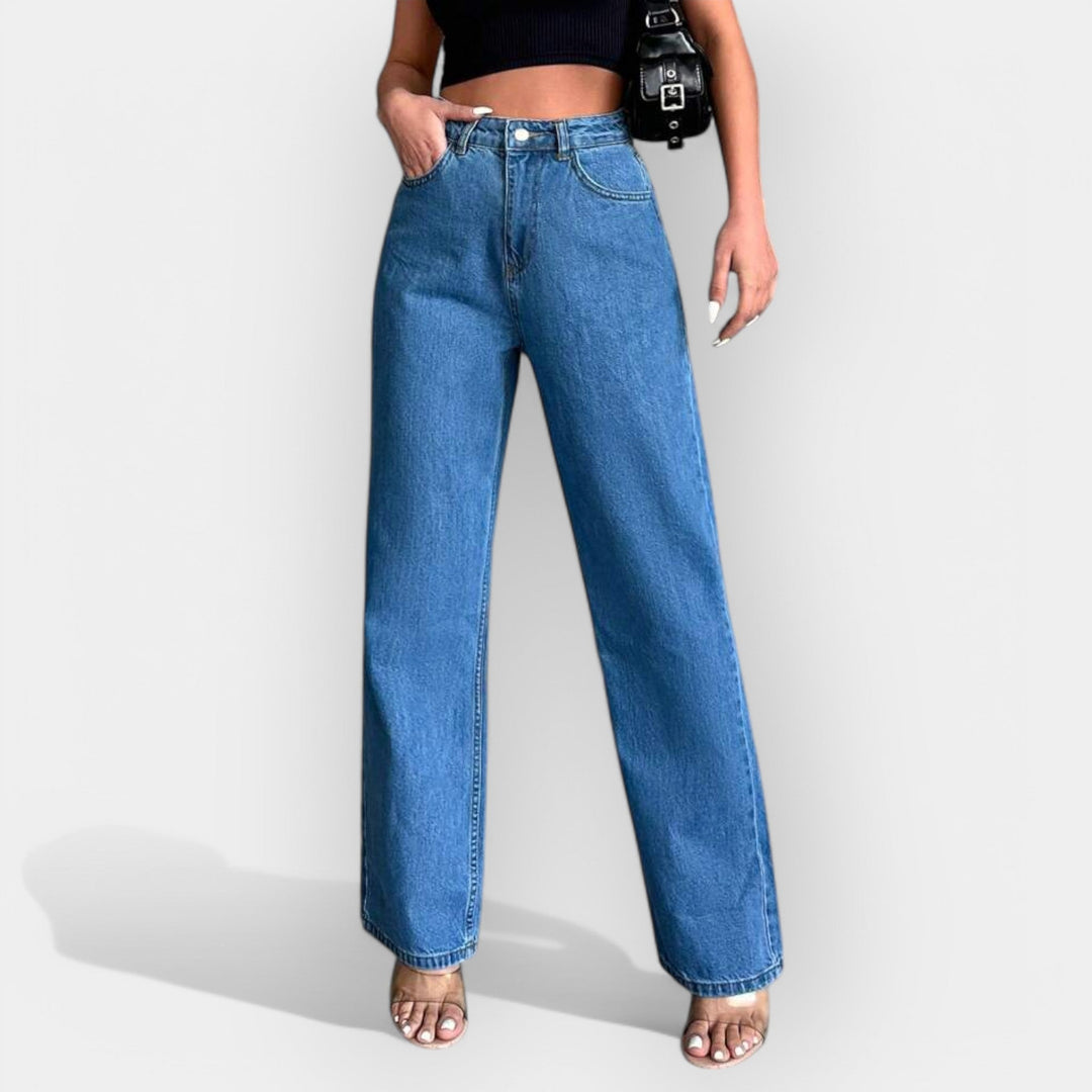 High-Rise Wide-Leg Denim