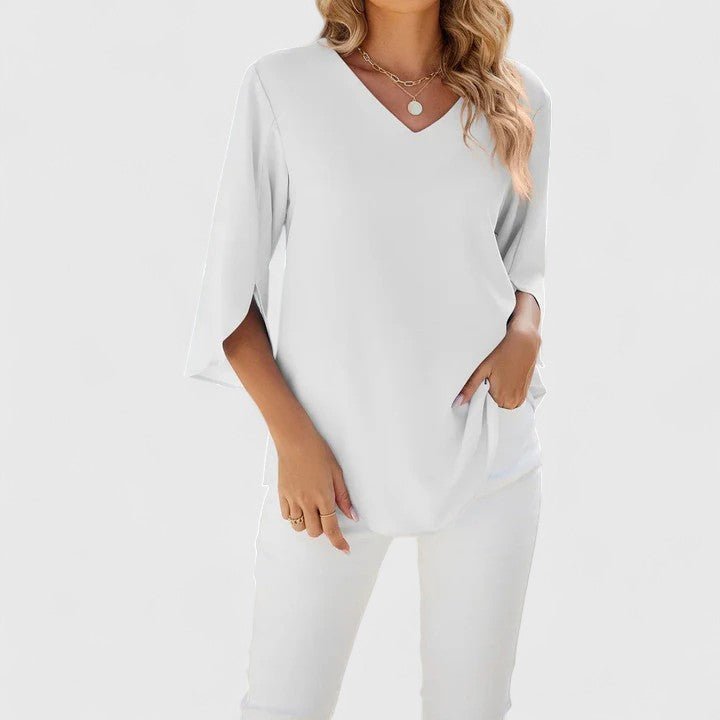 Linda | Comfortable And Elegant Ruffle Chiffon Blouse