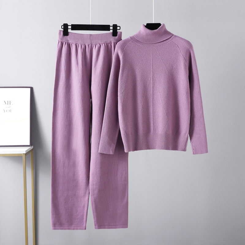Michelle | Complete Two-Piece Cable Knit Lounge Set