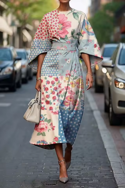 YLORIATHEN – MOXLAN ELEGANT FLORAL DRESS