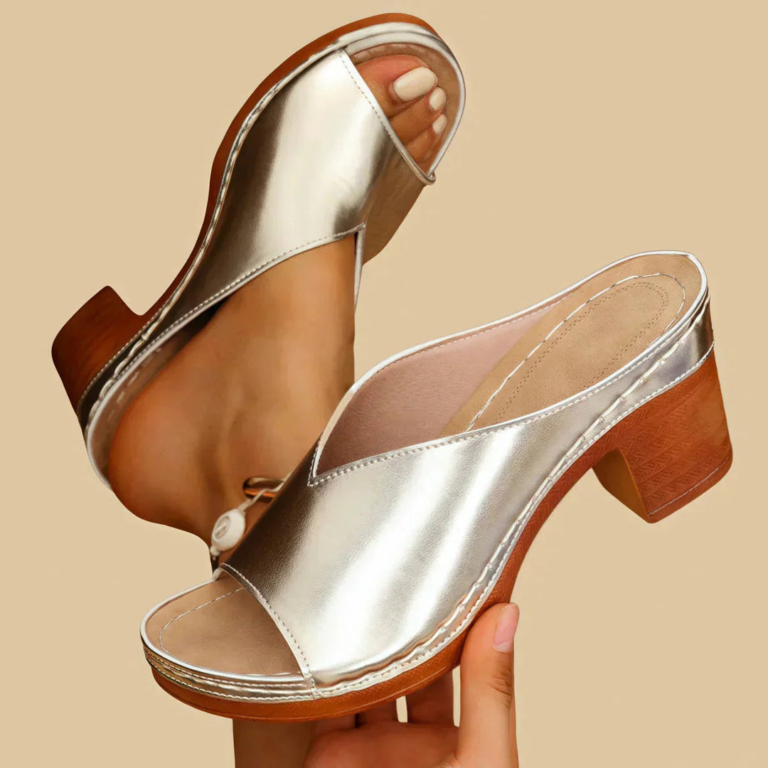 Alaina | Orthopedic Block Heel Sandals for Everyday Elegance