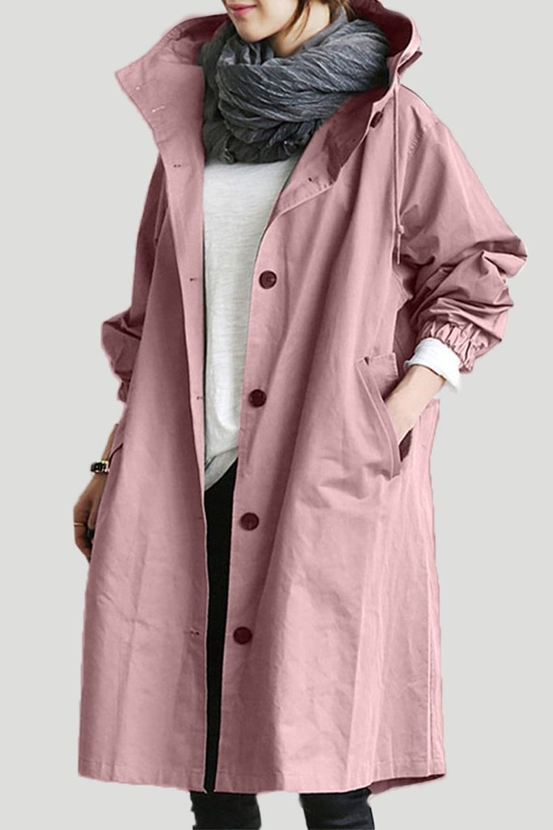 Maria | Elegant waterproof trench coat with hood