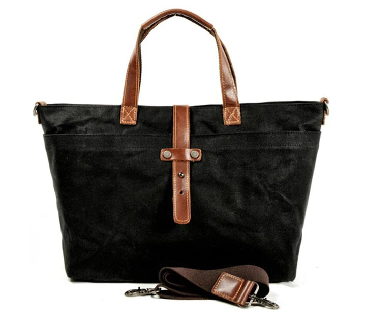 Julian | Waxed Canvas Leather-Trim Weather-Resistant Tote Bag