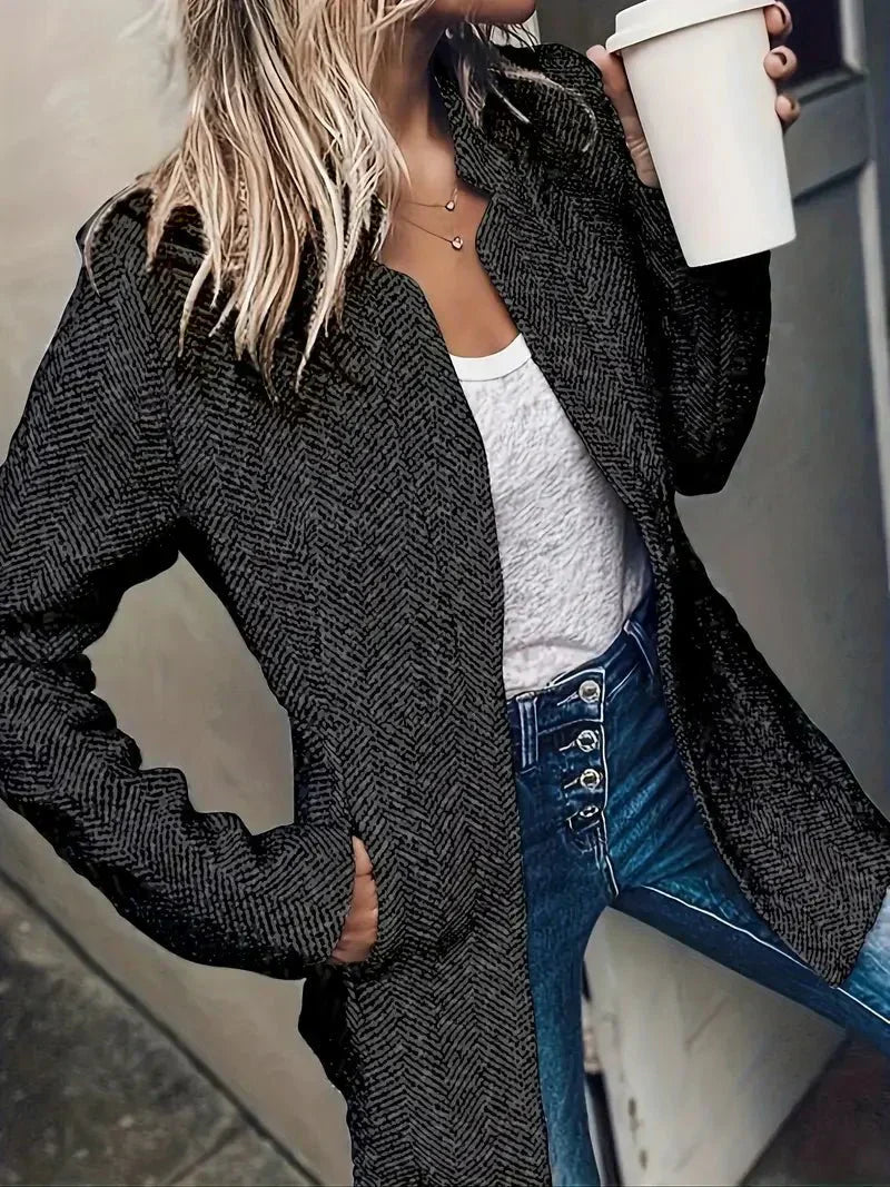 Cheri | Women's Long Open Front Casual Coat