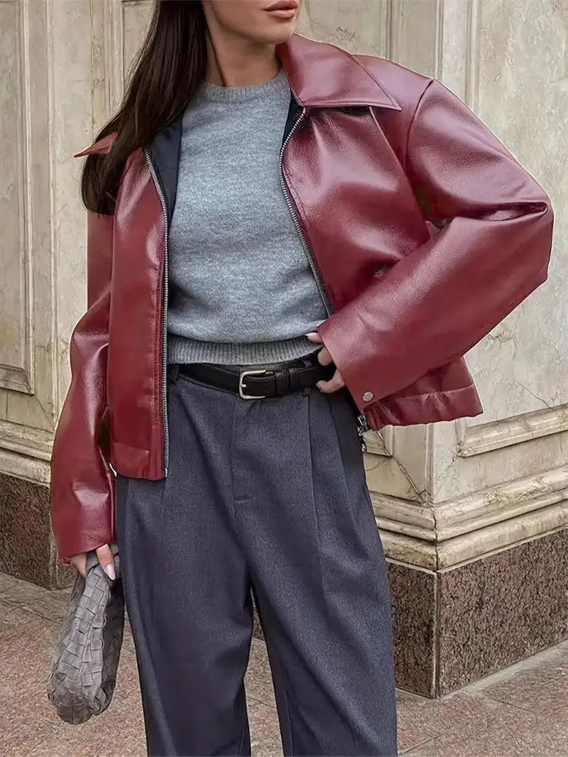Karen | Women's Relaxed Fit Zip-Up Bomber Jacket