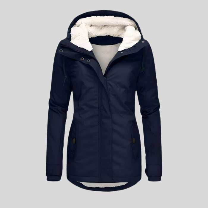 ORAVESSIA – WATERPROOF LONG JACKET WITH HOOD AND LINING