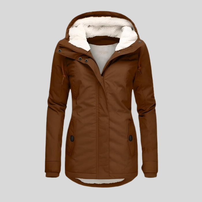 ORAVESSIA – WATERPROOF LONG JACKET WITH HOOD AND LINING