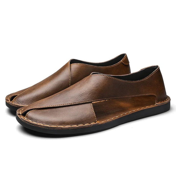 Ethan | Sophisticated And Comfortable Men's Leather Slide Sandals