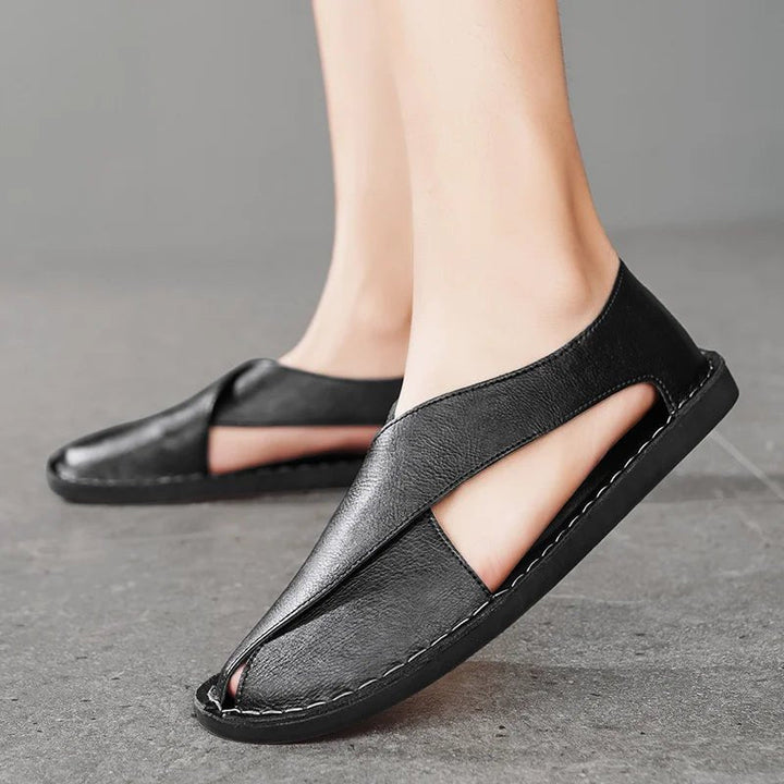 Ethan | Sophisticated And Comfortable Men's Leather Slide Sandals