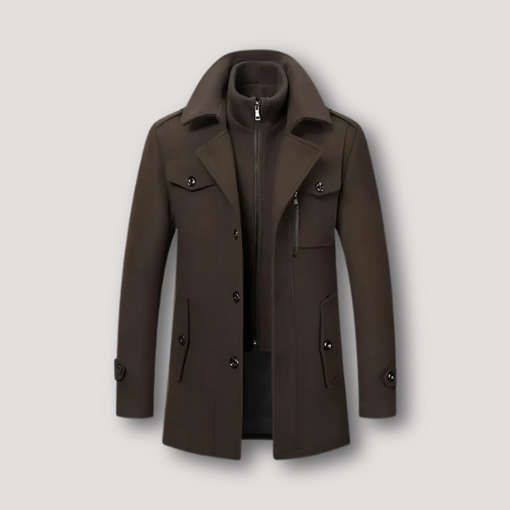 LEIGHTON - MILITARY STYLE TWO-PIECE WINTER TRENCH
