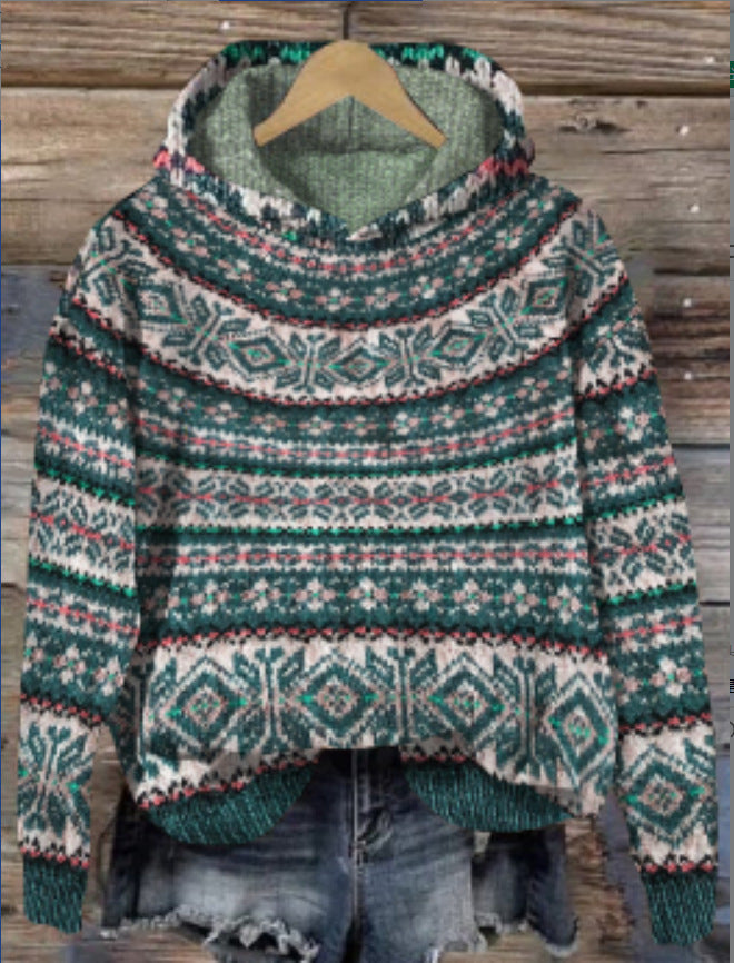 Karine - Ethnic Retro Hoodie