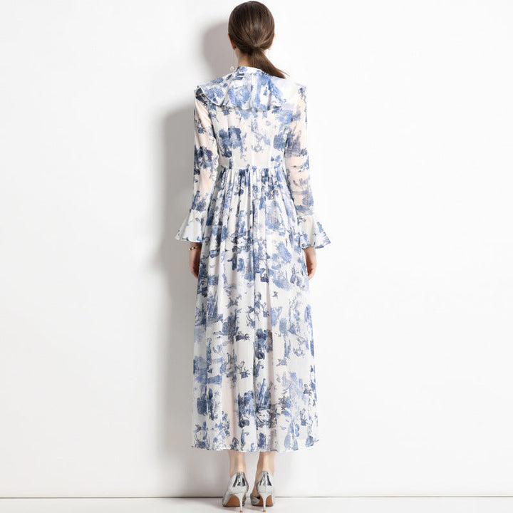 AERIS – ELEGANT INK PRINT DRESS