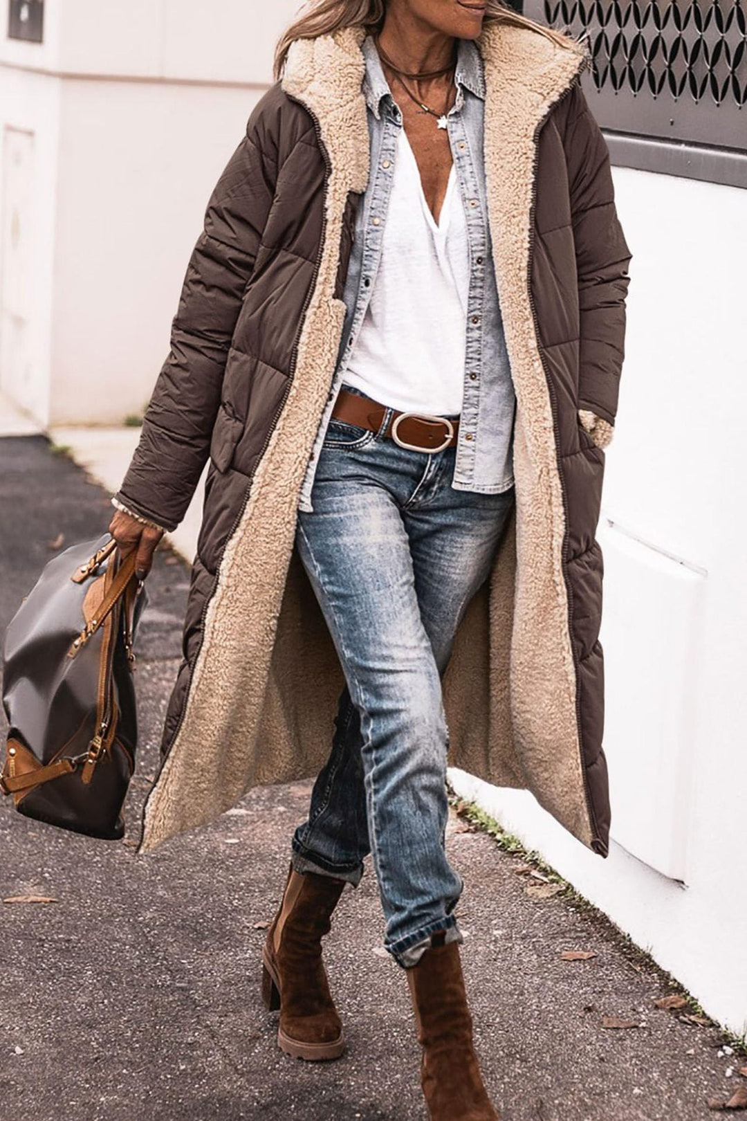 Ariella - Longline Sherpa Coat