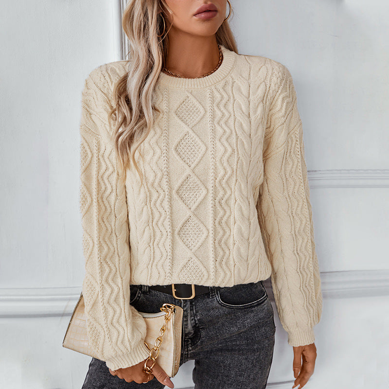 Fern | Cable Knit Long Sleeve Jumper for Women