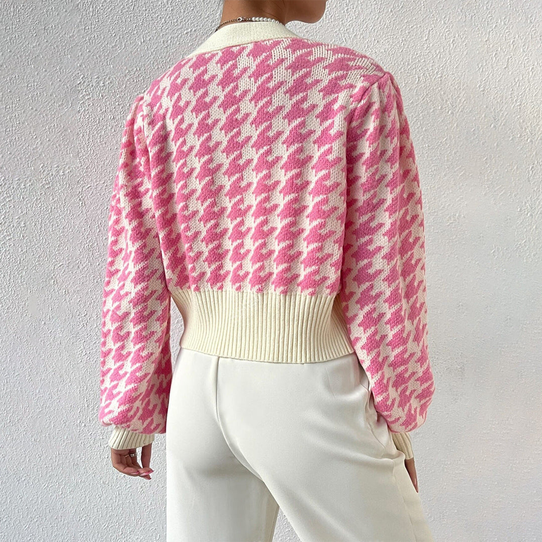 Violet | Women's Cropped V-Neck Cardigan