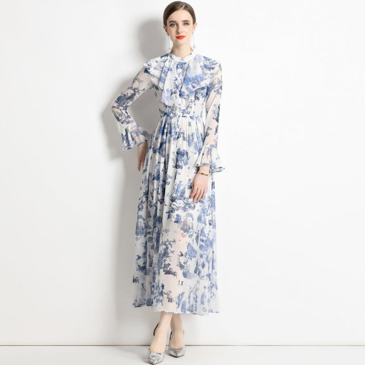 AERIS – ELEGANT INK PRINT DRESS