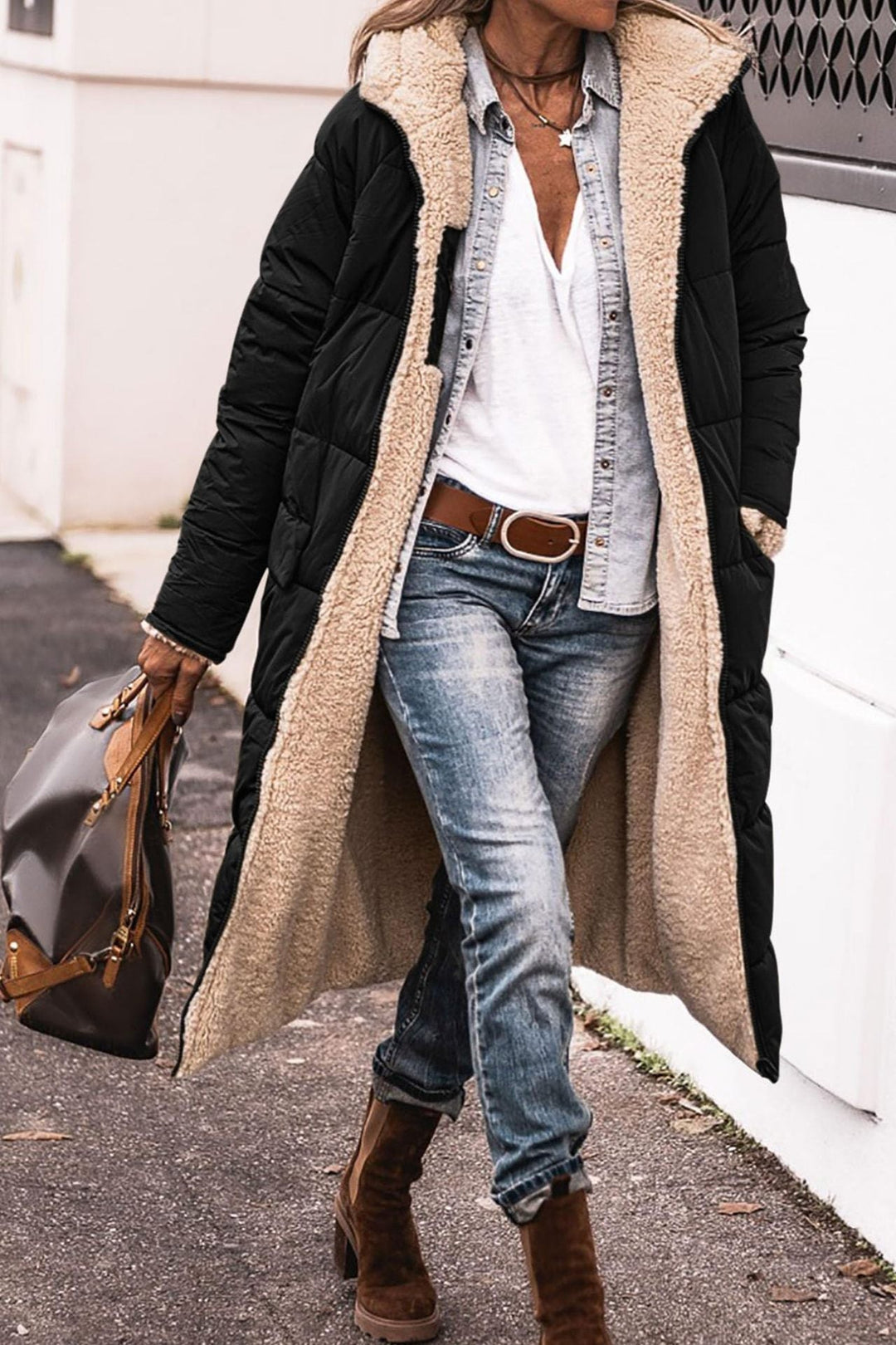Ariella - Longline Sherpa Coat