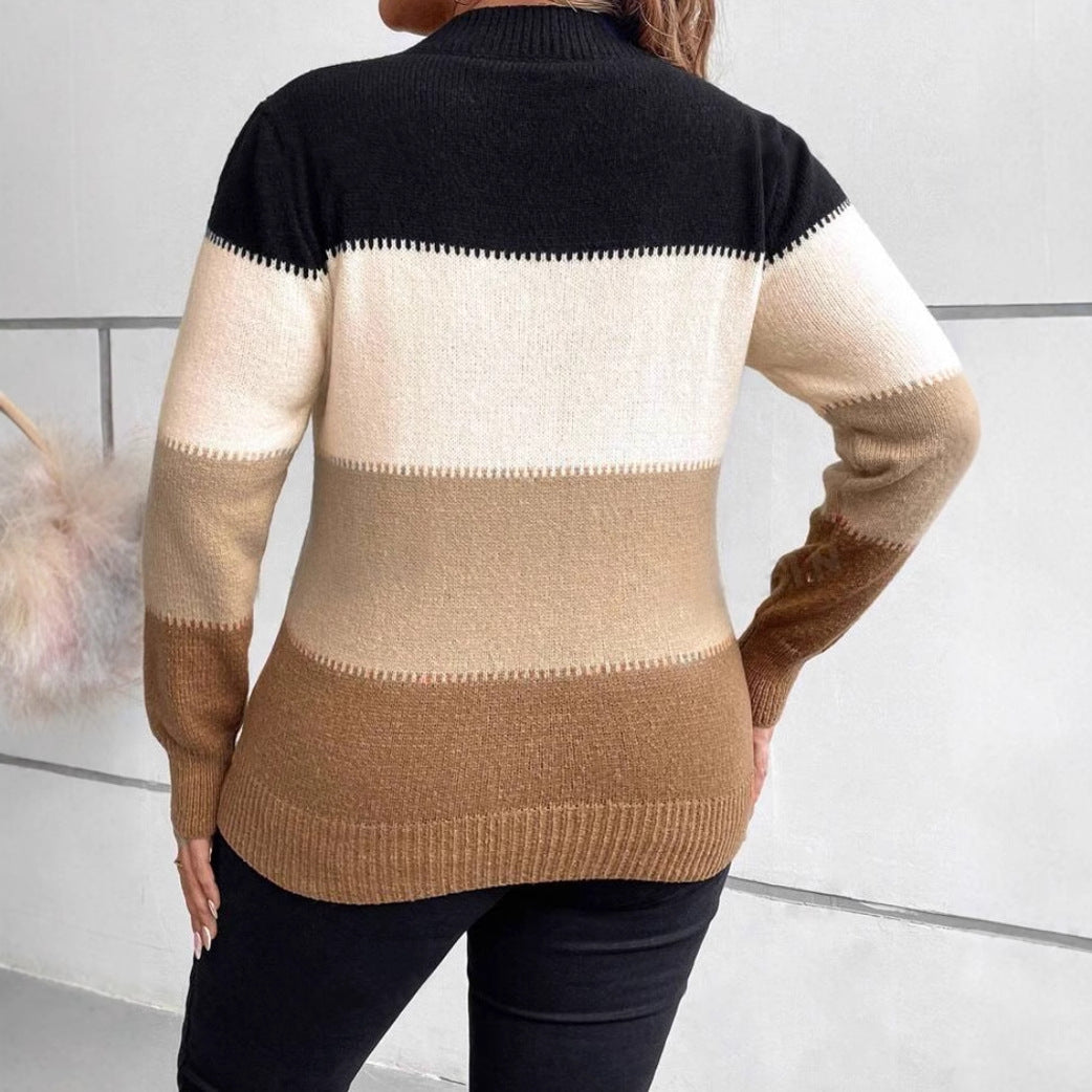 Winnie | Women's Striped Crew Neck Sweater