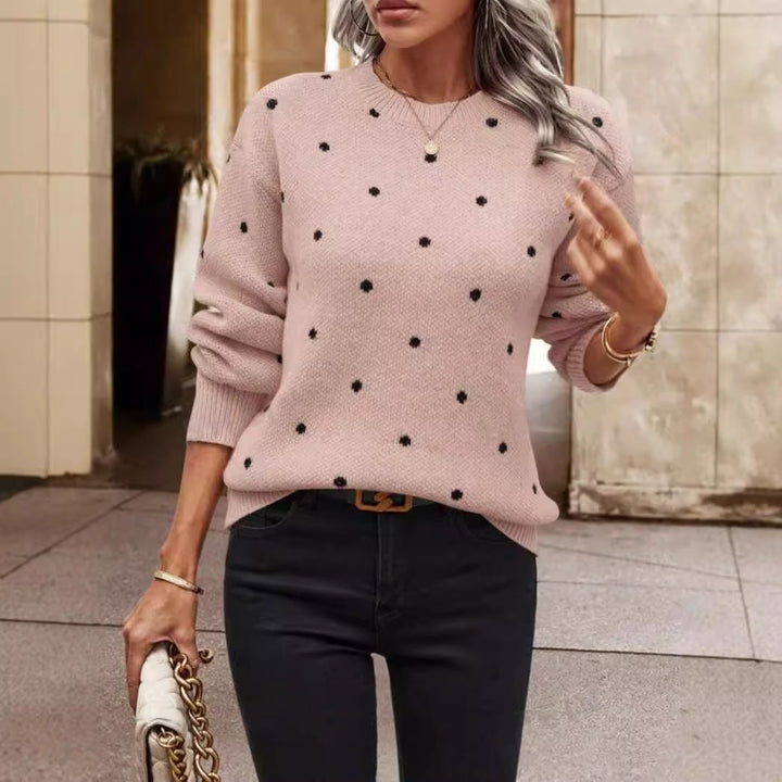 Anne | Women's Relaxed Fit Polka Dot Sweater