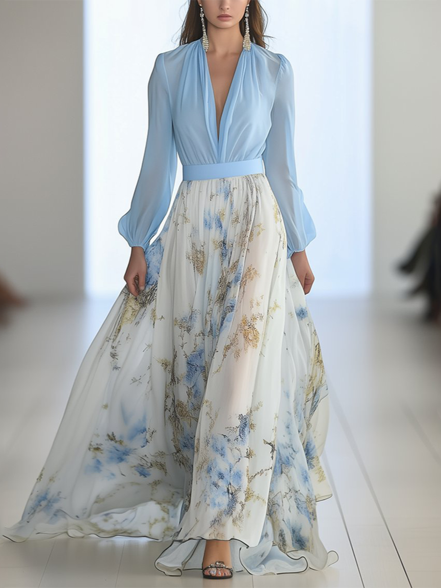 Jewel – Long Dress with Floral Print