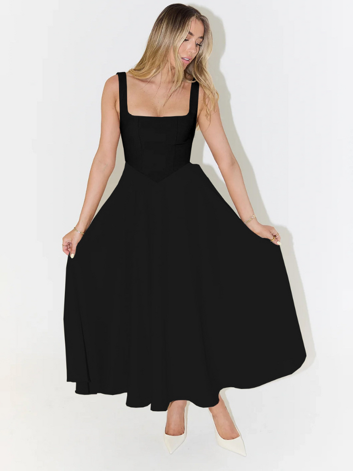 Women’s Sleeveless Corset Midi Dress