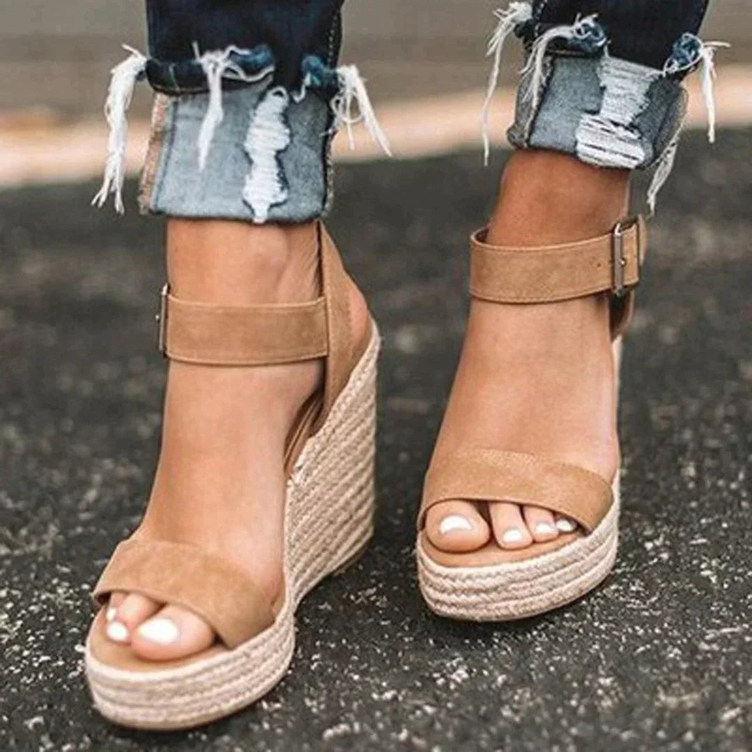 Adaline | Chic Woven Espadrille Wedge Sandals