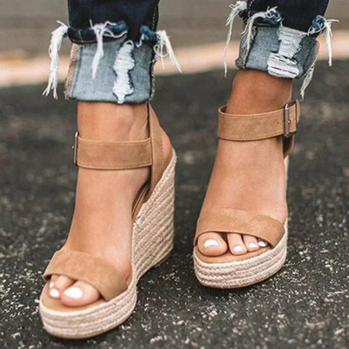 Adaline | Chic Woven Espadrille Wedge Sandals