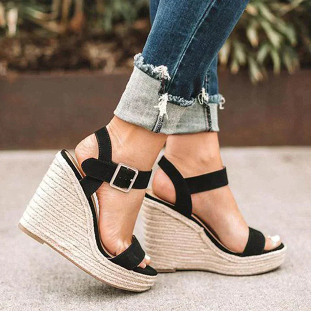 Adaline | Chic Woven Espadrille Wedge Sandals