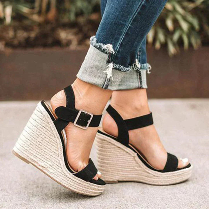Adaline | Chic Woven Espadrille Wedge Sandals