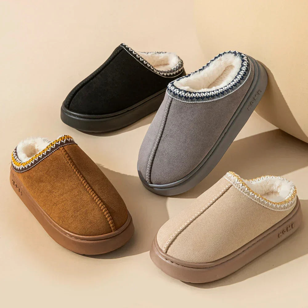 Chloe - Fluffy Platform Slippers