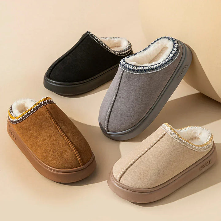 Chloe - Fluffy Platform Slippers