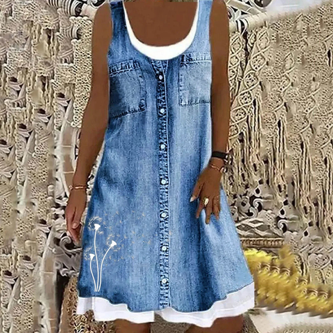 Valencia™ | Soft and Elegant Denim Dress