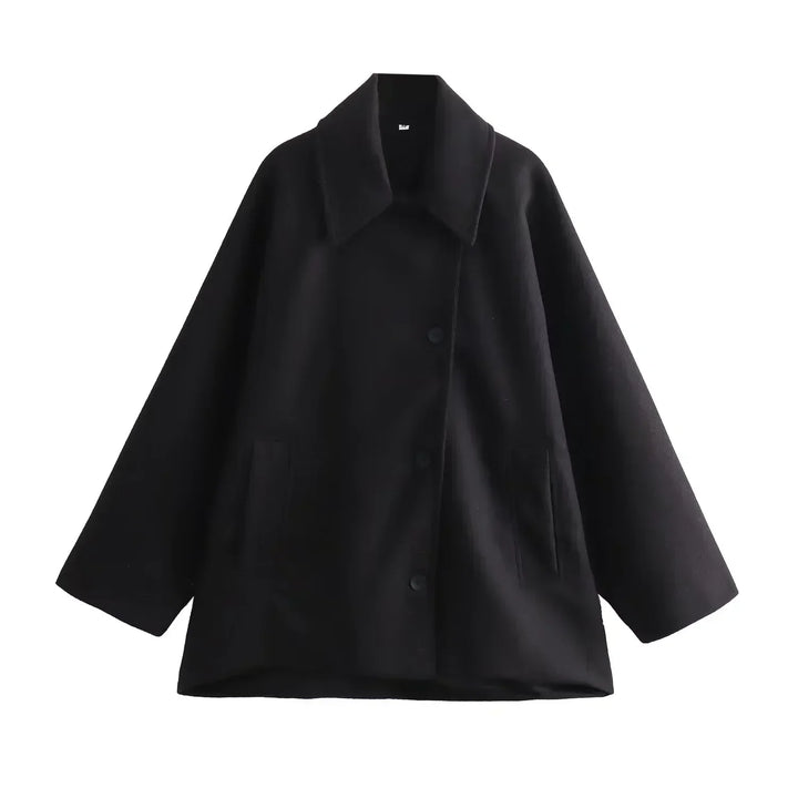 Elowen - Oversized Long Faux Wool Coat