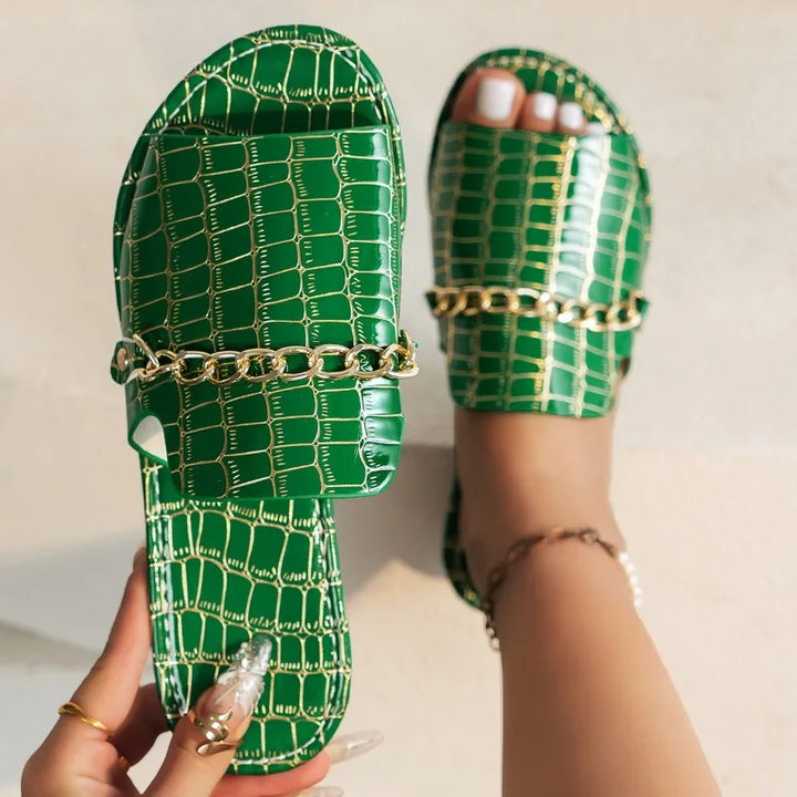 Mira - Luxe Wedge Beach Flip-Flops