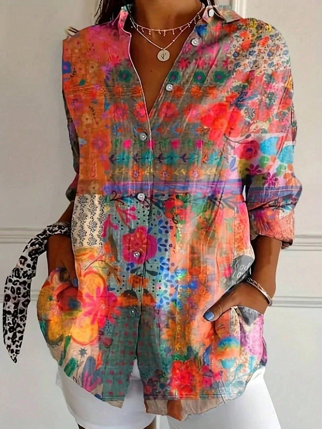 Terri™ | Colorful Blouse with Playful Print