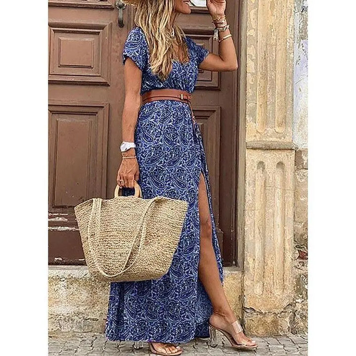 Vivienne - Floral Pleated Midi Dress