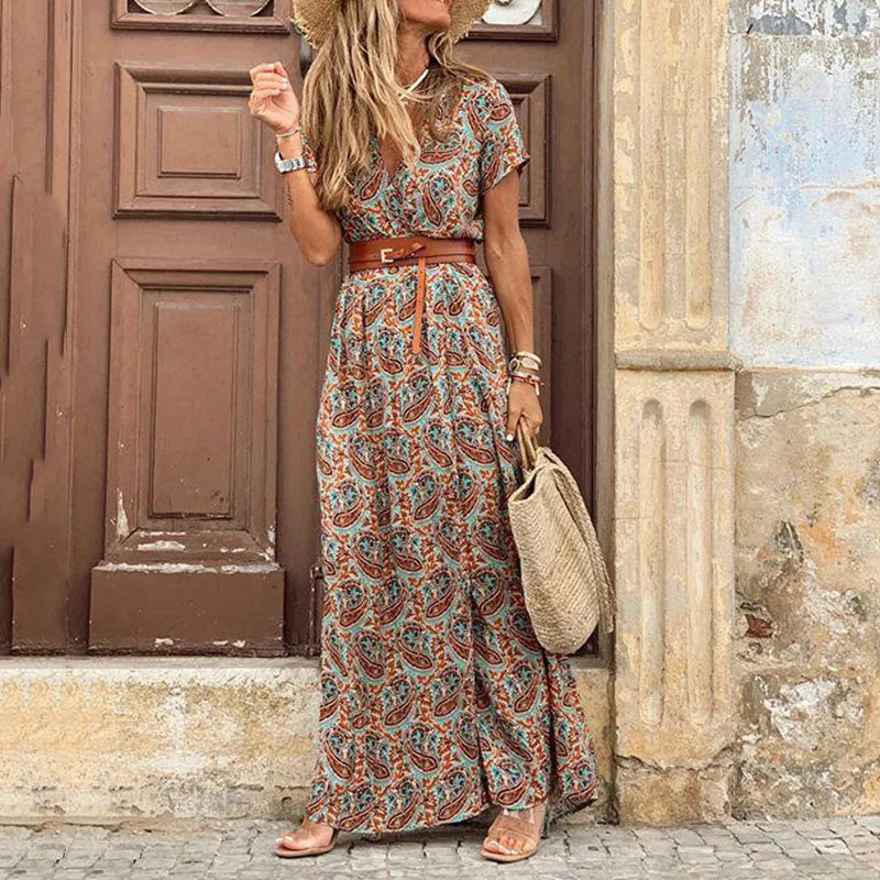 Vivienne - Floral Pleated Midi Dress