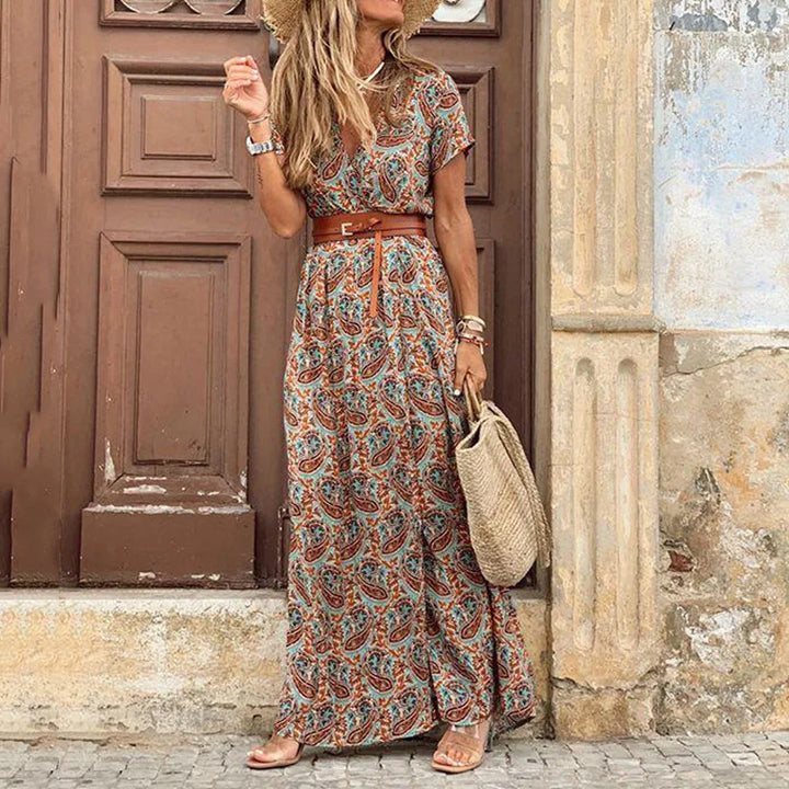 Vivienne - Floral Pleated Midi Dress