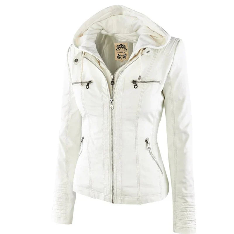 ENYA – WATERPROOF FAUX LEATHER JACKET