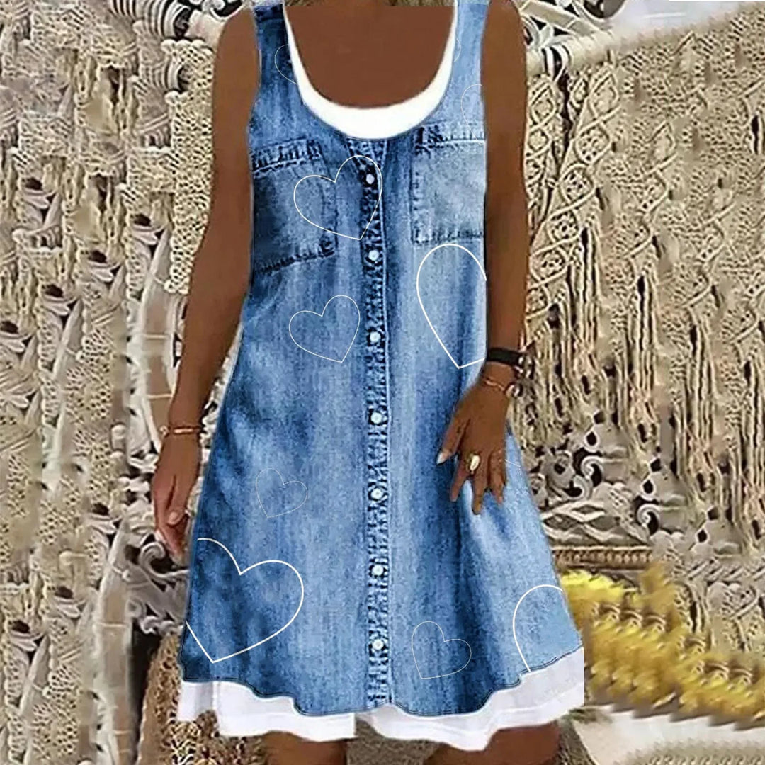 Valencia™ | Soft and Elegant Denim Dress