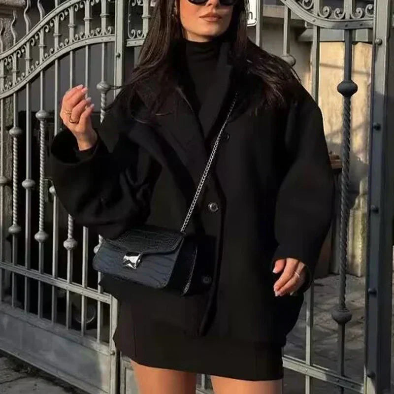Elowen - Oversized Long Faux Wool Coat
